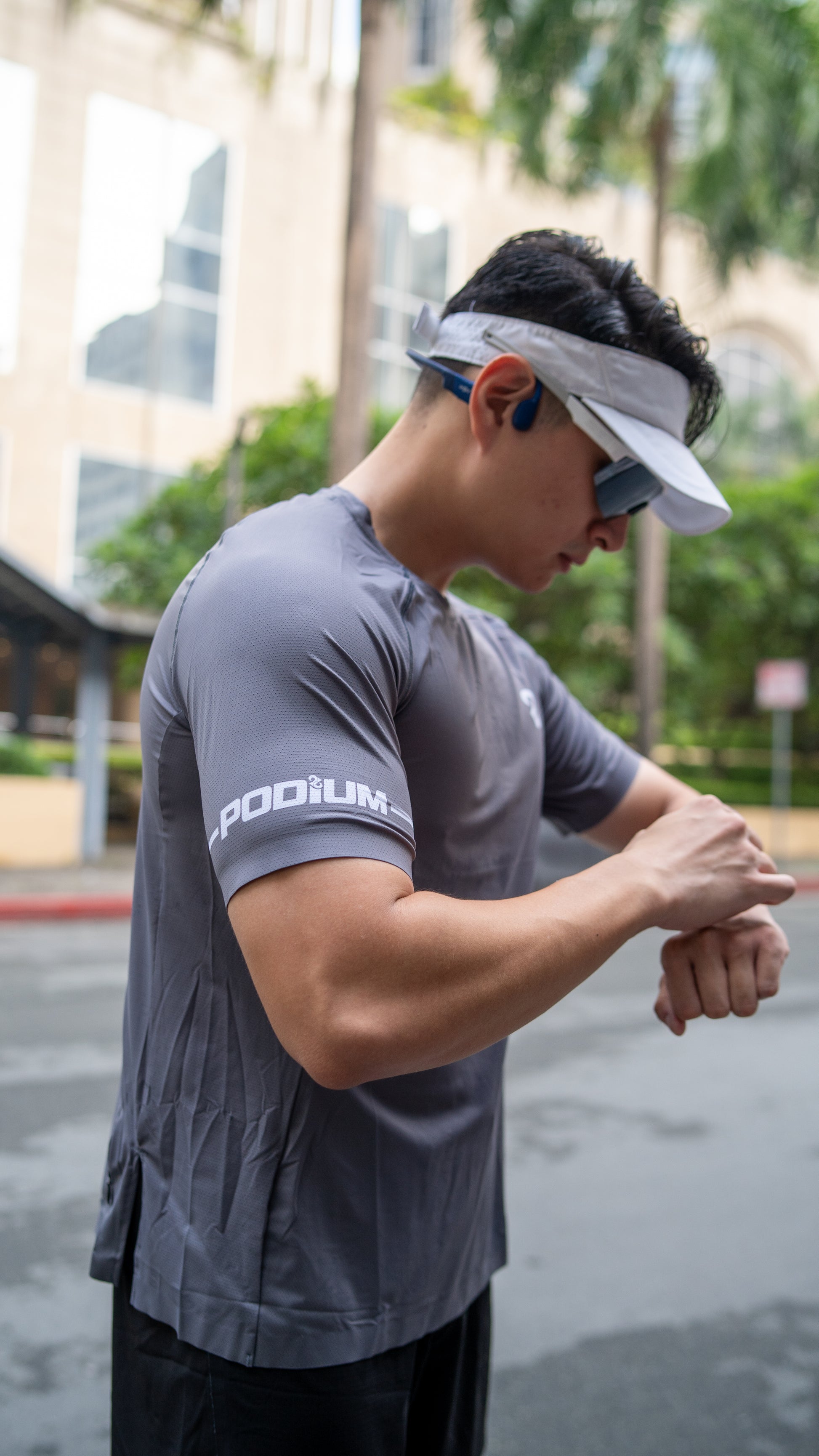 Pebble Grey Transition Tech Tee- Tech Shirt