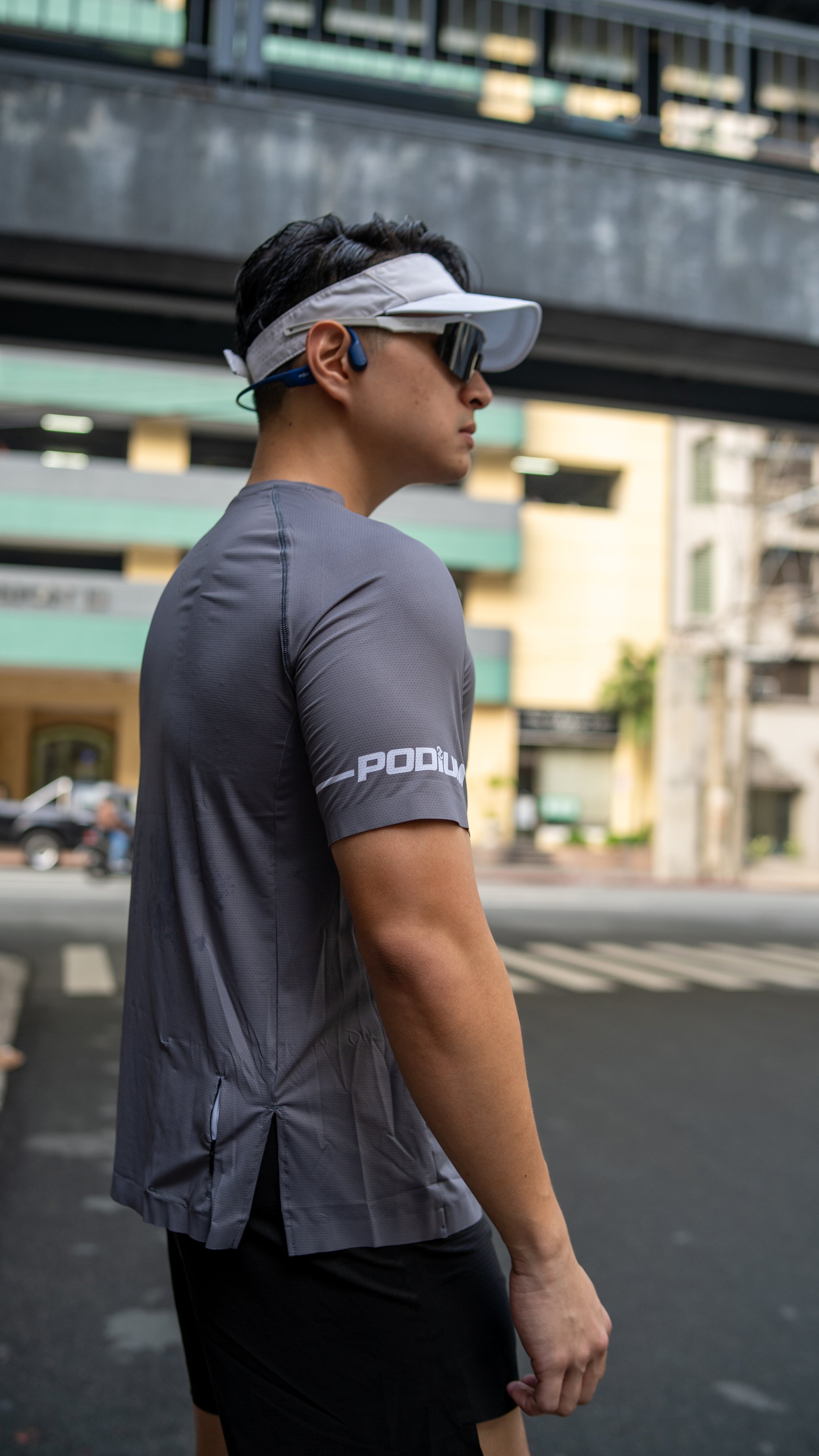 Pebble Grey Transition Tech Tee- Tech Shirt