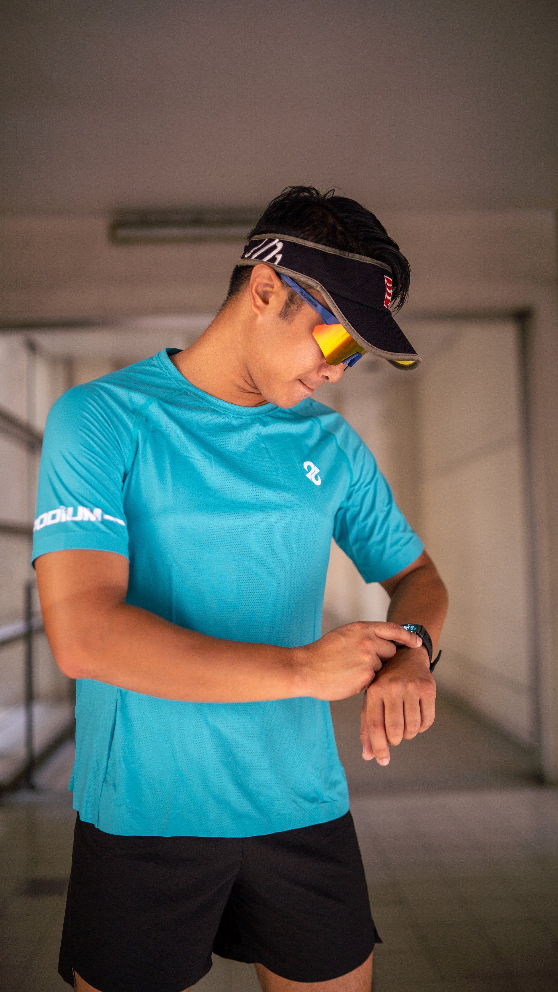 Teal Transition Tech Tee- Tech Shirt