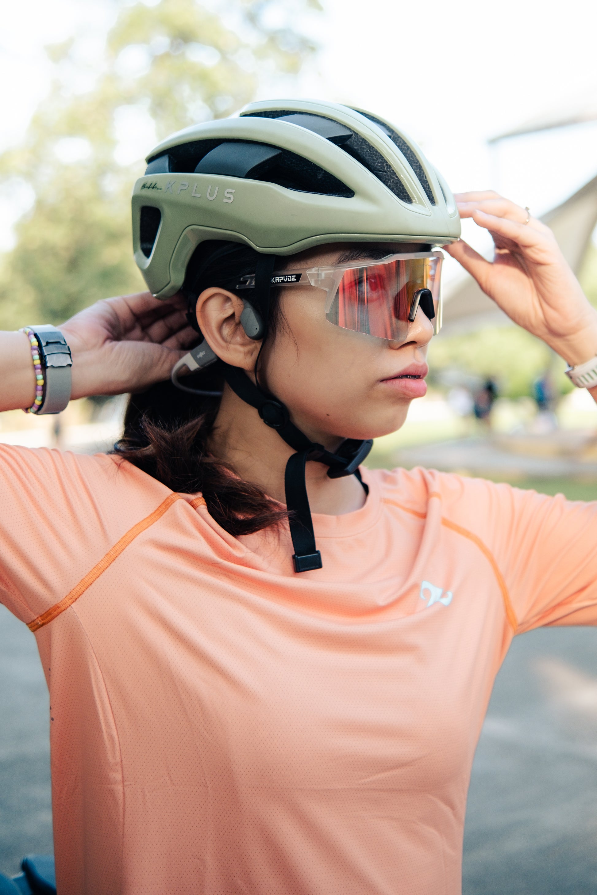 Cream Orange Transition Tech Tee- Tech Shirt